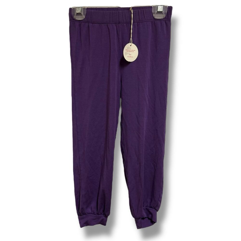 kit +‎ lili Girls Pants Size 4 Purple Plum Knit Soft Modal Blend NEW